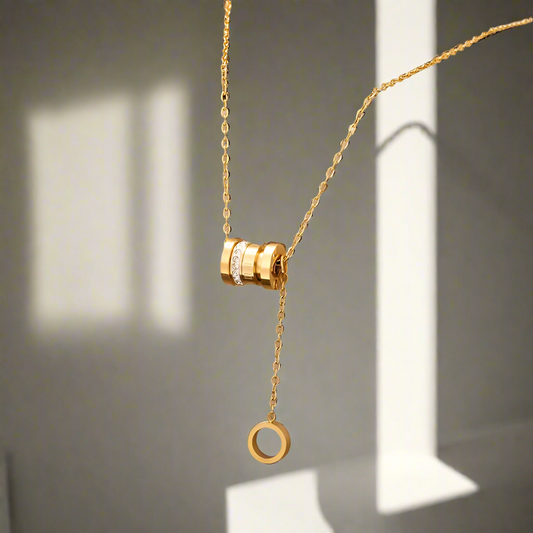 Cylinder Shape  Stainless Steel Necklace